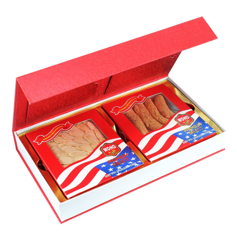 Premium Selected Gift Box Bundle: Ginseng Slice Jumbo 4 oz Box + Ginseng Half Short Jumbo 4 oz Box