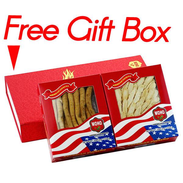 Premium Selected Gift Box Bundle: Ginseng Slice Medium 4 oz Box + Long Large 4 oz Box