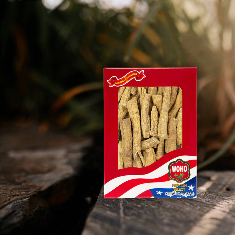 WOHO American Ginseng＃121.2プロングラージ2オンスボックス