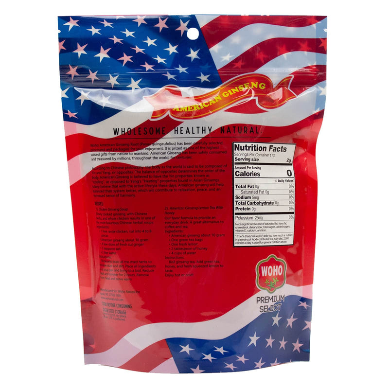 WOHO American Ginseng #135.8 Half Short Small #2 8oz Bag