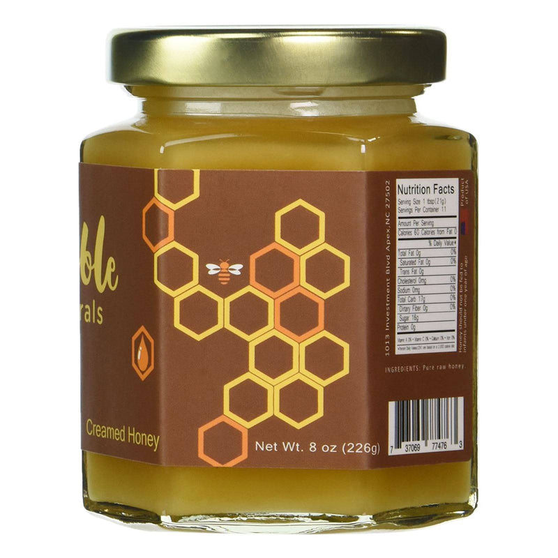 WOHO 100% Pure Creamed Raw Honey Original 8oz (226g)