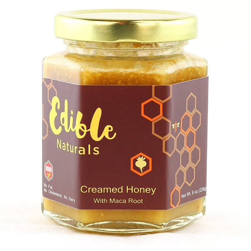 WOHO 100% Pure Creamed Raw Honey with Maca Root 8oz (226g)