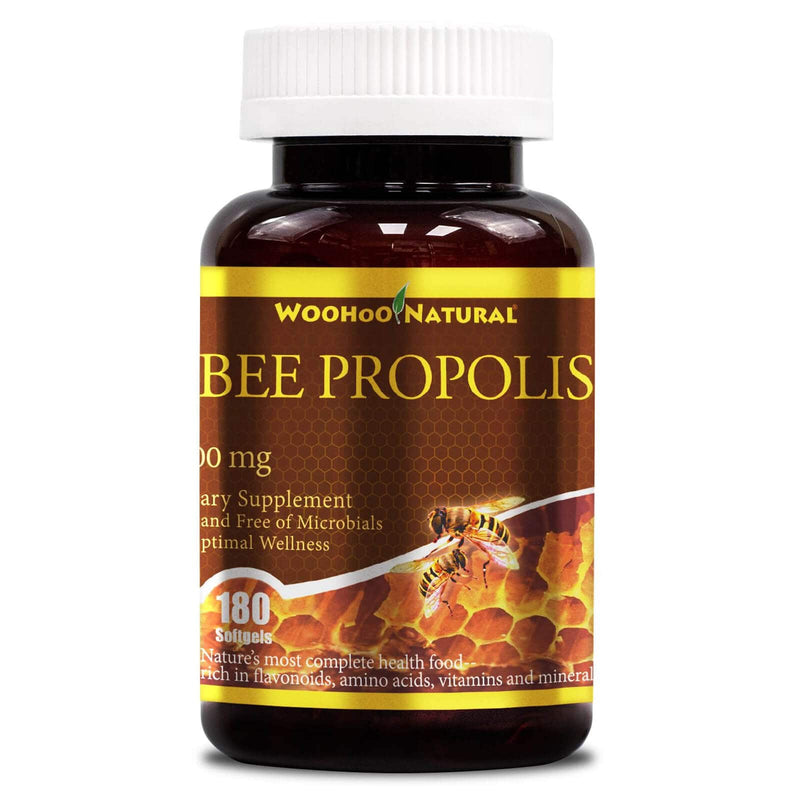 WooHoo Natural Bee Propolis- 프로폴리스, 1000 Mg - 180 소프트겔