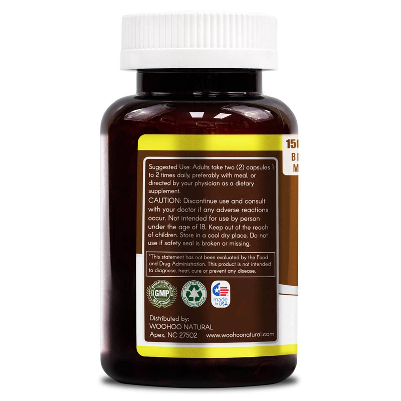 WooHoo Natural Black Maca 1500 mg 120 Capsules