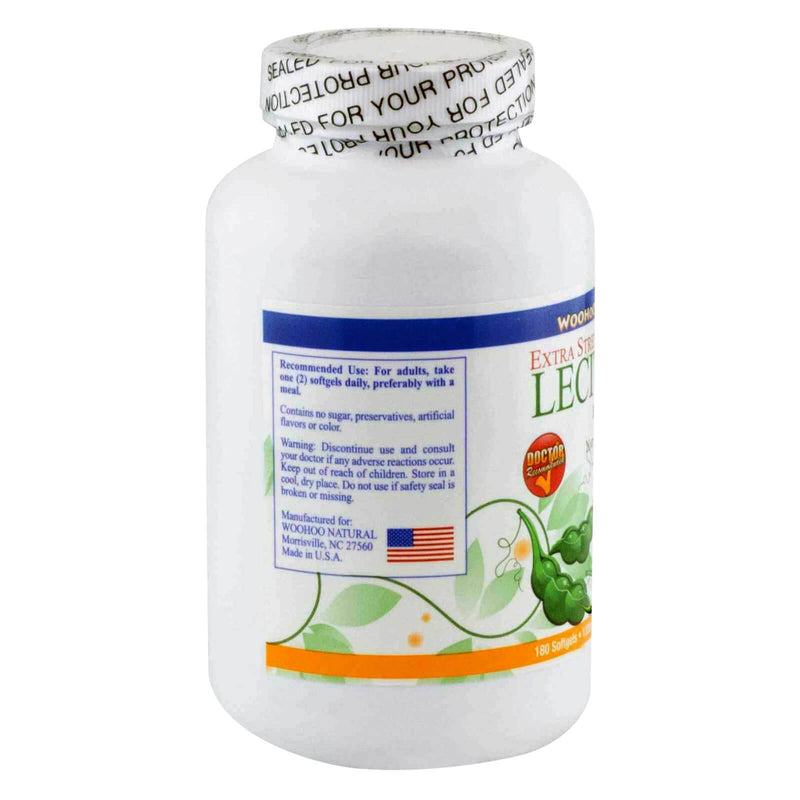 WooHoo Natural Extra Strength Lecithin 180 Softgels 3 Months Supply