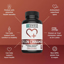 ZHOU Ceylon Cinnamon, Supports Heart Health and Joint Mobility, True Cinnamon Native to Sri Lanka, 30 Servings, 60 Vcaps - DailyVita