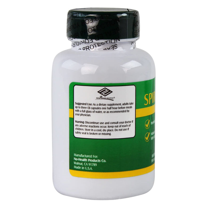 NuHealth Spirulina 500 mg 100 Capsules - DailyVita