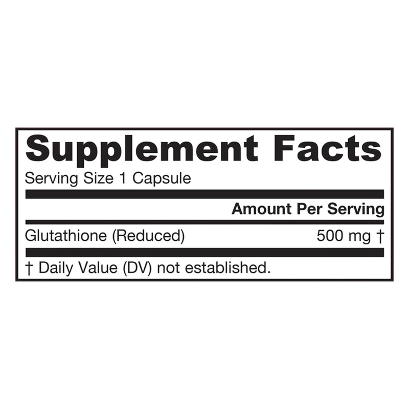 Jarrow Formulas Glutathione Reduced 500 mg 120 Veggie Caps - DailyVita