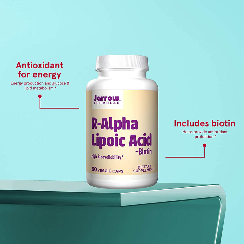 Jarrow Formulas R-Alpha Lipoic Acid + Biotin 60 Veggie Caps - DailyVita