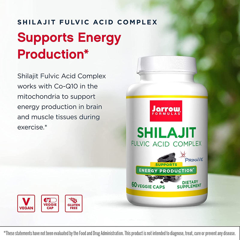 Jarrow Formulas Shilajit Fulvic Acid Complex 250 mg 60 Veggie Caps - DailyVita