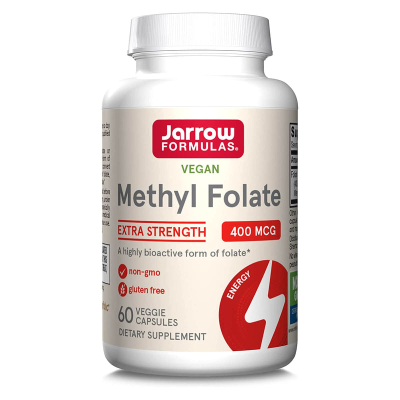 Jarrow Formulas Methyl Folate 400 mcg 60 Veggie Caps - DailyVita