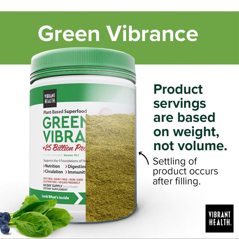 Vibrant Health Green Vibrance 30 serving, powder, 337.8g (11.92 oz.) - DailyVita