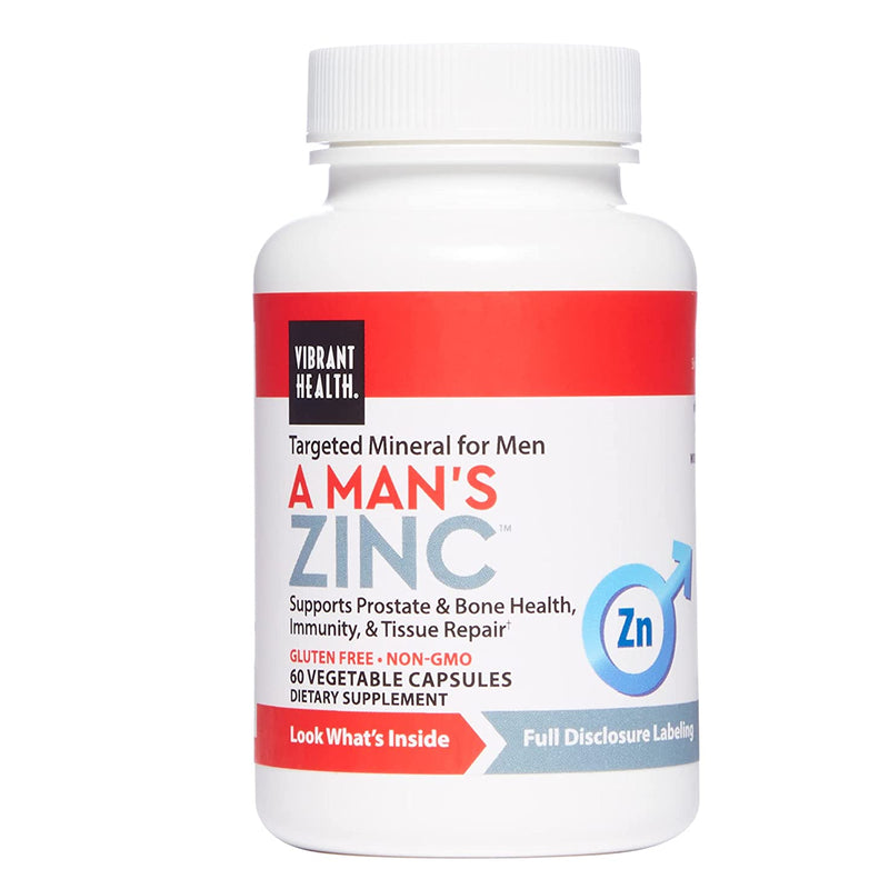Vibrant Health A Man's Zinc, 60 vegetable capsules - DailyVita