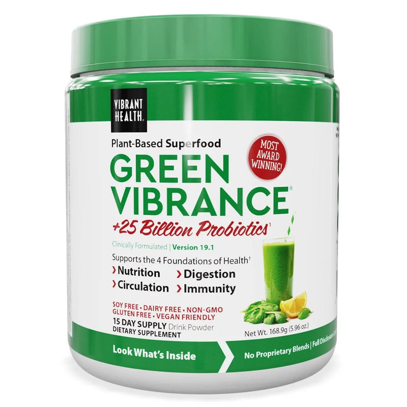 Vibrant Health Green Vibrance 15 serving, powder, 168.9g (5.96 oz.) - DailyVita