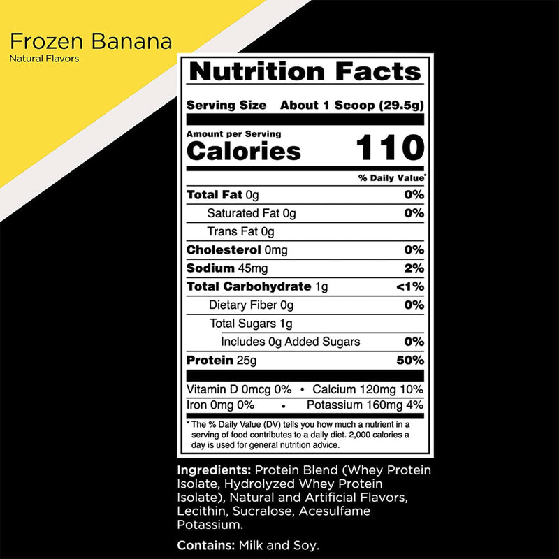 RULE ONE Protein Frozen Banana 1.95 lb 30 Servings - DailyVita