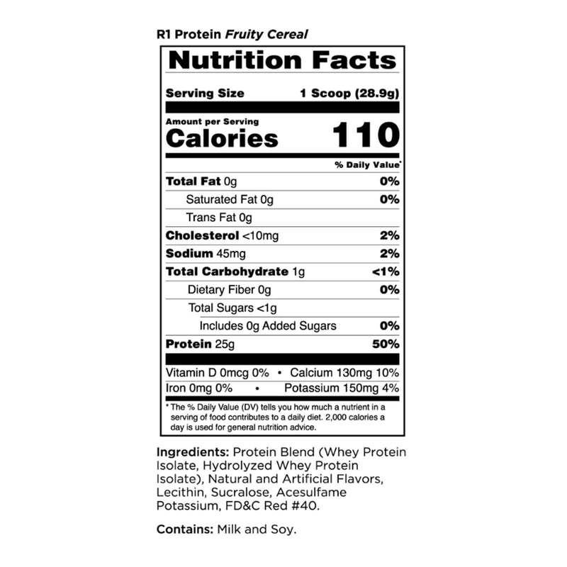RULE ONE Protein Fruity Cereal 1.98 lb 30 Servings - DailyVita