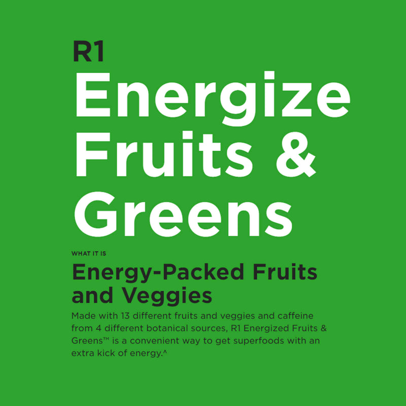 RULE ONE Energized Fruits & Greens Mixed Berry 163 Grams 25 Servings - DailyVita
