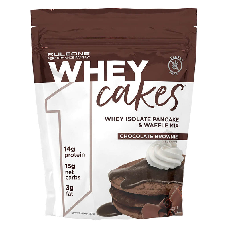 RULE ONE WHEYCAKES Chocolate Brownie Whey Protein Isolate-Enhanced Pancake & Walffle Mix 450g - DailyVita