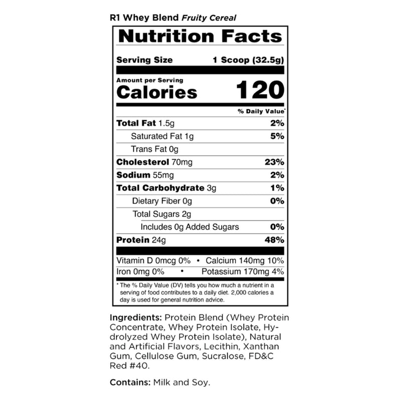 RULE ONE Whey Blend Fruity Cereal 4.95 lb 68 Servings - DailyVita
