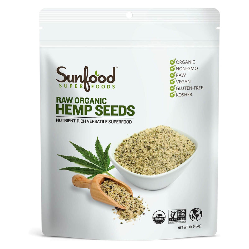 Sunfood Hemp Seeds 1 lb - DailyVita