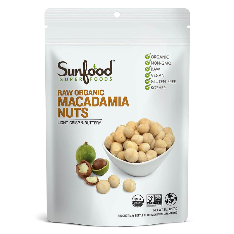 Sunfood Macadamia Nuts 8 oz - DailyVita
