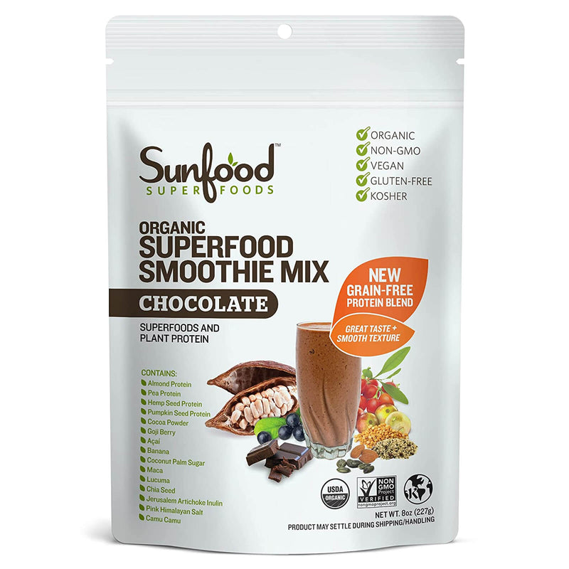 Sunfood Superfood Smoothie Mix Chocolate 8 oz - DailyVita