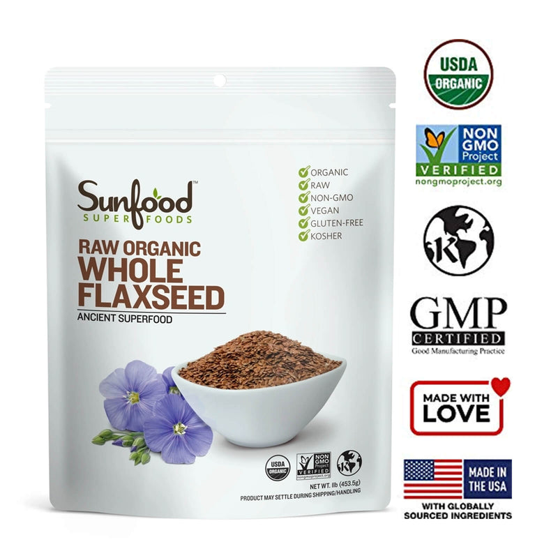 Sunfood Flax Seeds 1 lb - DailyVita