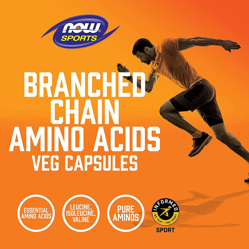NOW Foods Branched Chain Amino Acids 240 Veg Capsules - DailyVita