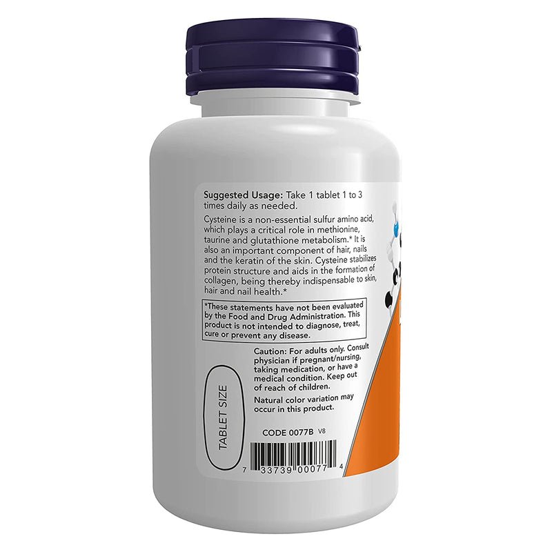 NOW Foods L-Cysteine 500 mg 100 Tablets - DailyVita