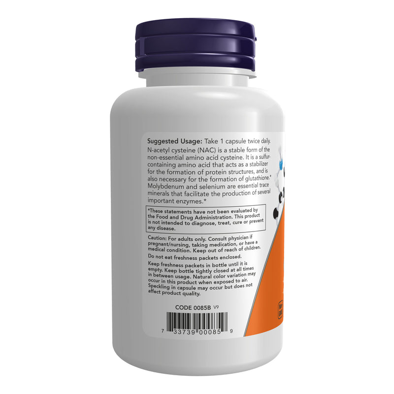 NOW Foods N-Acetyl Cysteine (NAC) 600 mg 100 Veg Capsules - DailyVita