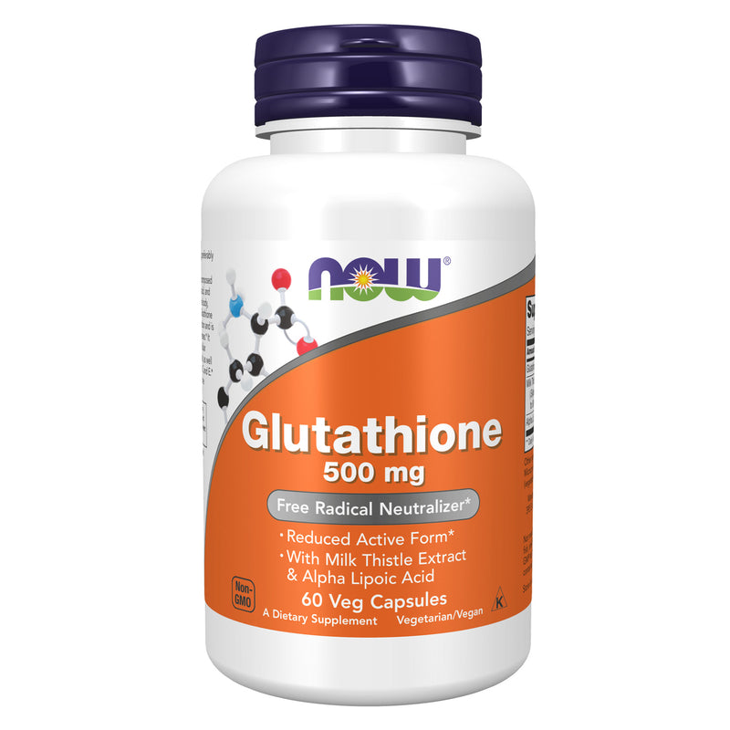 NOW Foods Glutathione 500 mg 60 Veg Capsules - DailyVita
