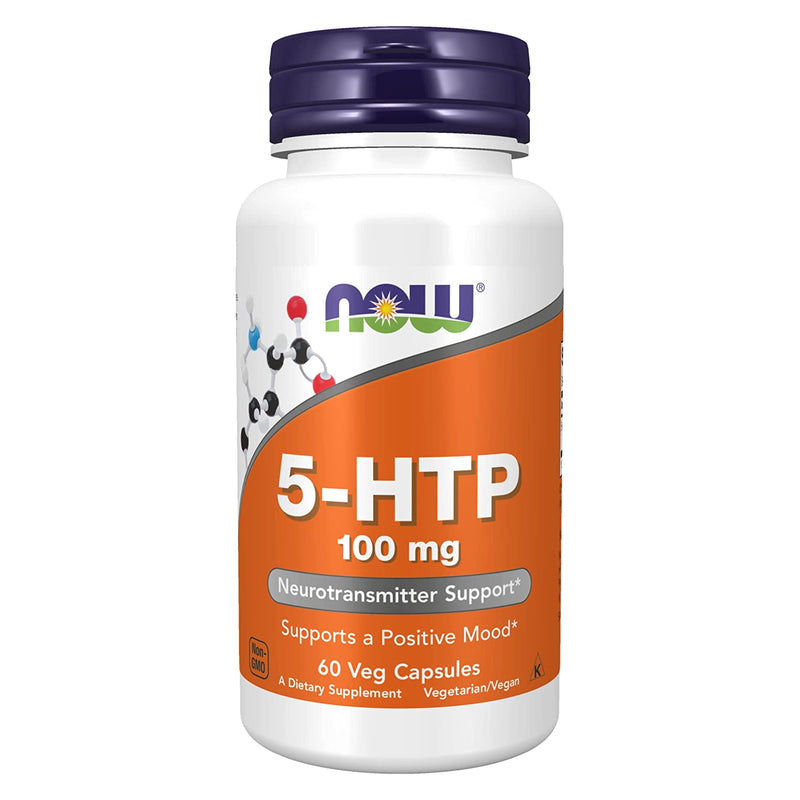 NOW Foods 5-HTP 100 mg 60 Veg Capsules - DailyVita