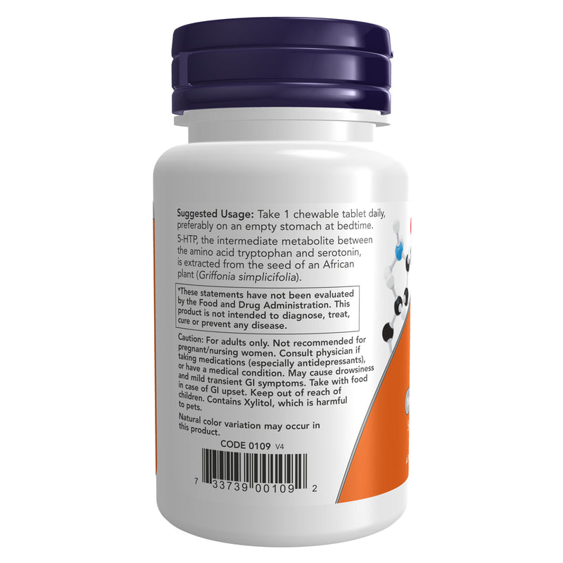 NOW Foods 5-HTP 100 mg 90 Chewables - DailyVita