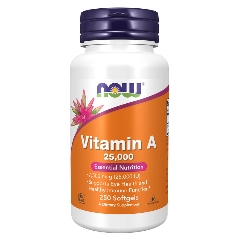NOW Foods Vitamin A 25,000 250 Softgels - DailyVita