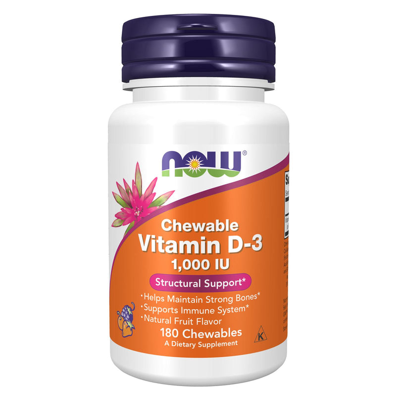 NOW Foods Vitamin D-3 1000 IU 180 Chewables - DailyVita
