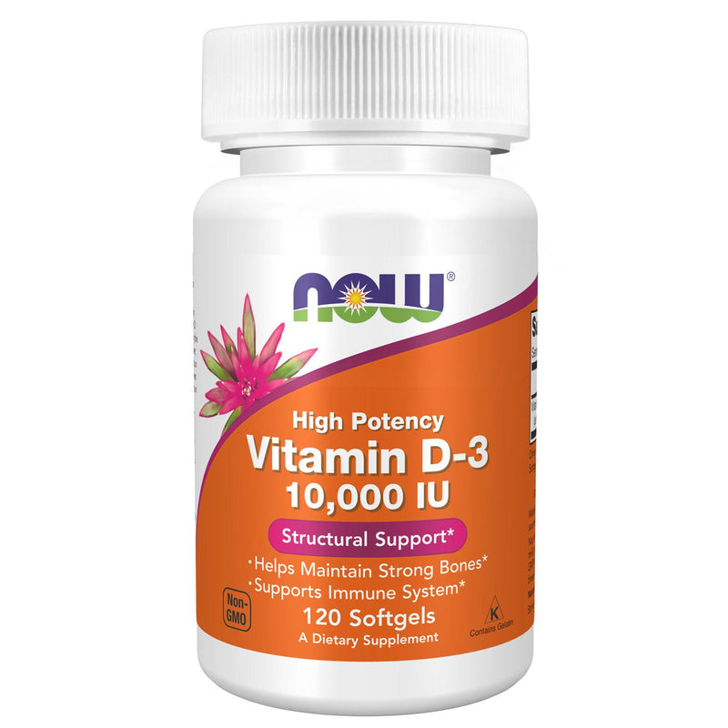 NOW Foods Vitamin D-3 10,000 IU 120 Softgels - DailyVita