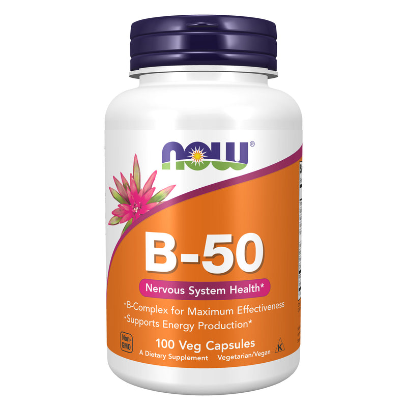 NOW Foods Vitamin B-50 mg 100 Veg Capsules - DailyVita
