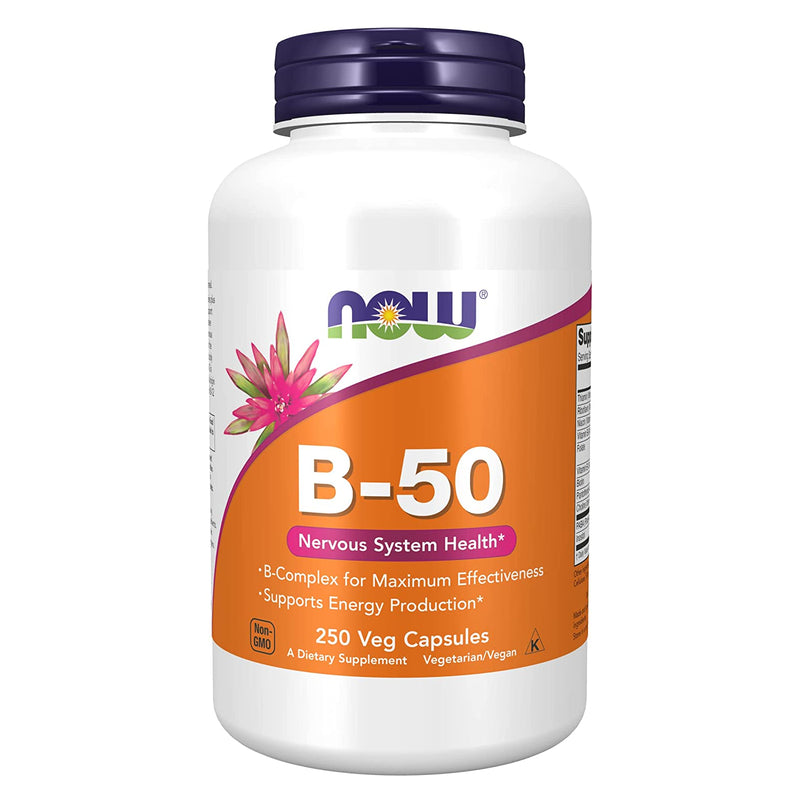 NOW Foods Vitamin B-50 mg 250 Veg Capsules - DailyVita