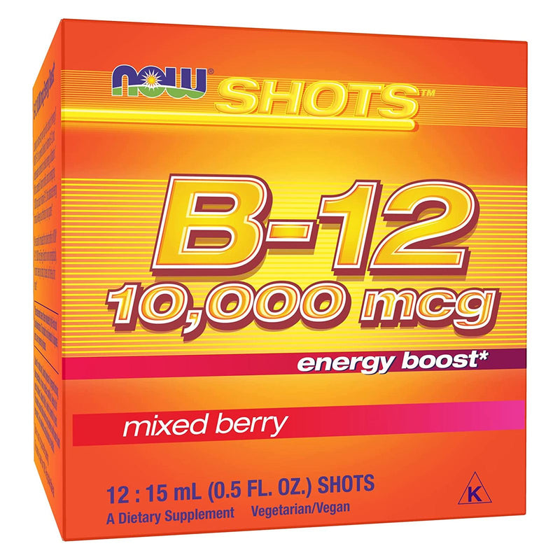 NOW Foods B-12 10,000 mcg 12: 15 mL (0.5 fl oz ) Shots - DailyVita