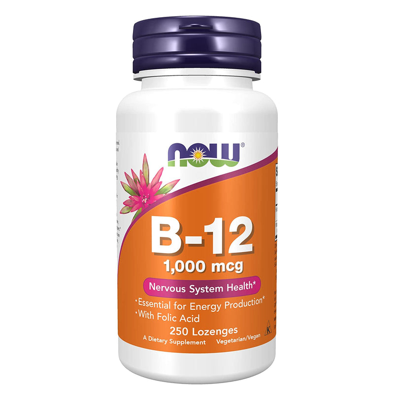 NOW Foods Vitamin B-12 1000 mcg 250 Lozenges - DailyVita