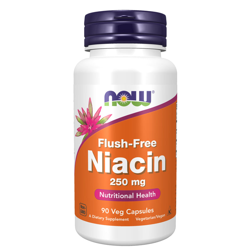 NOW Foods Flush-Free Niacin 250 mg 90 Veg Capsules - DailyVita