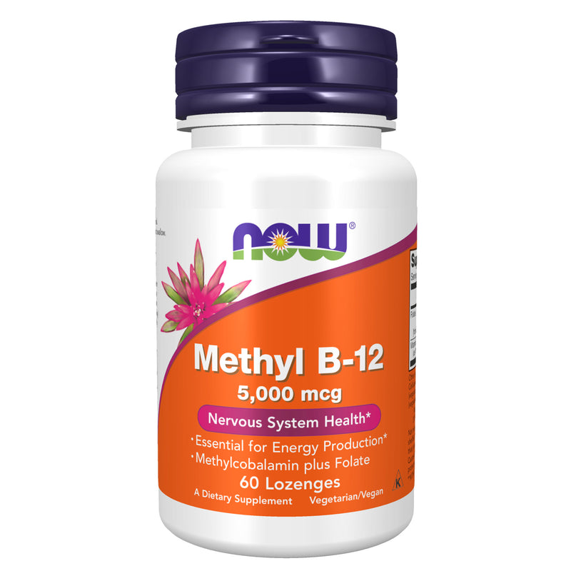 NOW Foods Methyl B-12 5,000 mcg 60 Lozenges - DailyVita