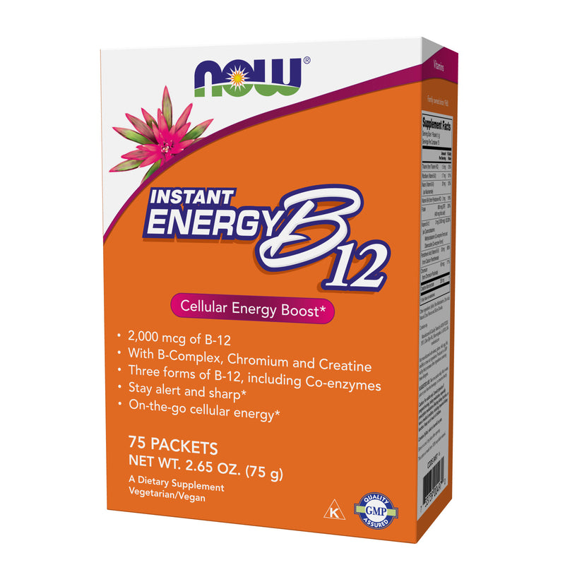 NOW Foods Instant Energy B-12 75 Packets - DailyVita