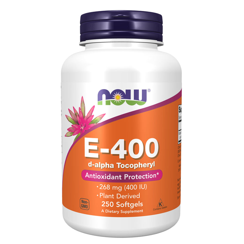 NOW Foods Vitamin E-400 D-Alpha Tocopheryl 250 Softgels - DailyVita