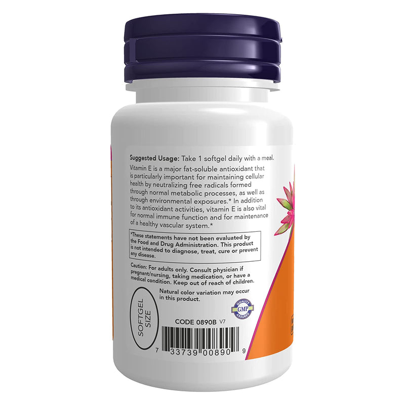 NOW Foods Vitamin E-400 With Mixed Tocopherols 50 Softgels - DailyVita