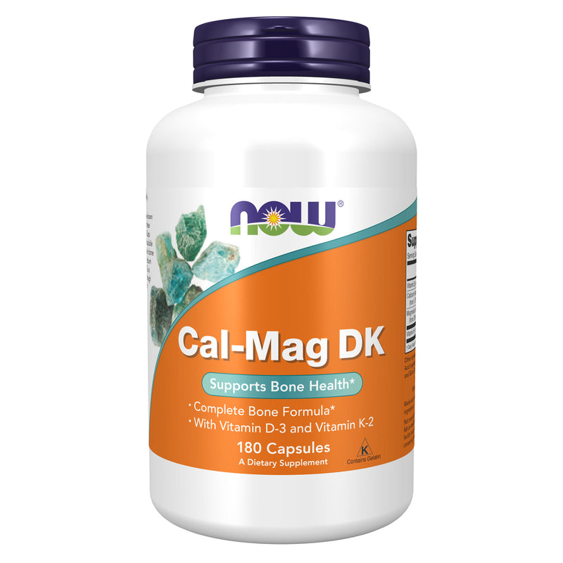 NOW Foods Cal-Mag DK 180 Capsules, Calcium Magnesium with Vitamin D3 & Vitamin K - DailyVita