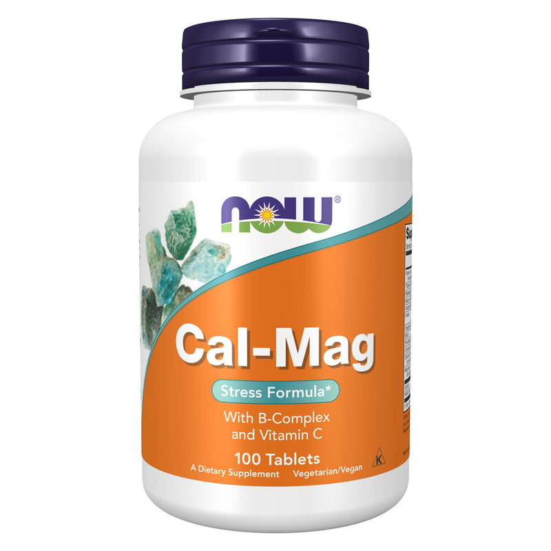 NOW Foods Cal-Mag Stress Formula 100 Tablets, Calcium Magnesium with Vitamin B & Vitamin C - DailyVita