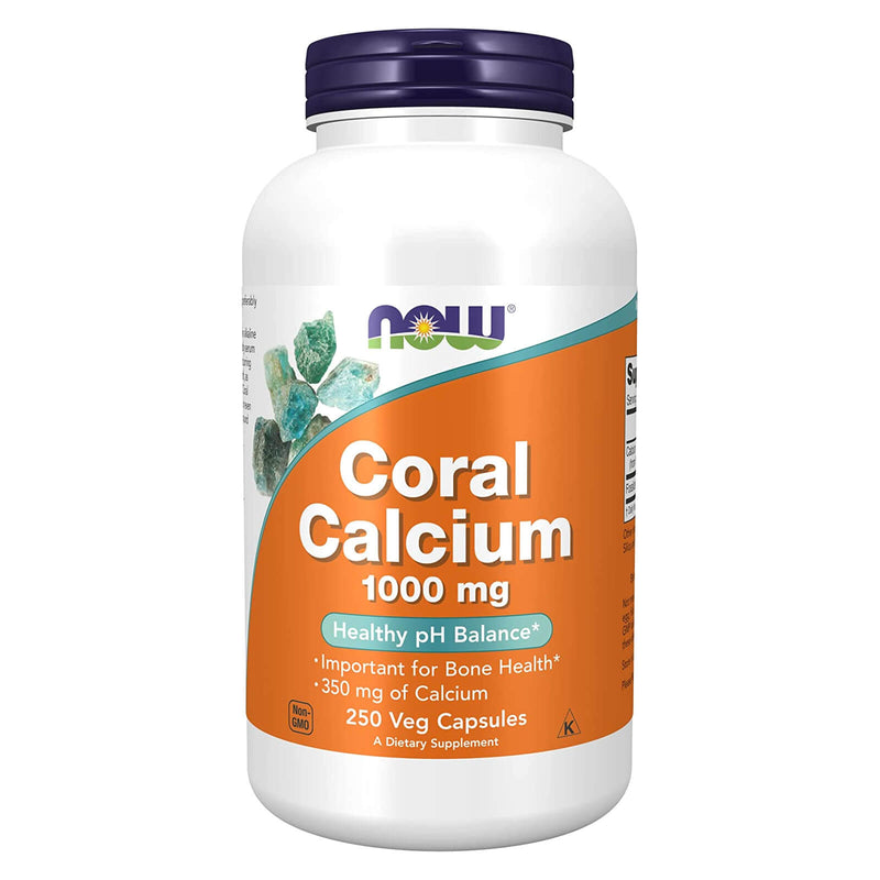 NOW Foods Coral Calcium 1000 mg 250 Veg Capsules - DailyVita