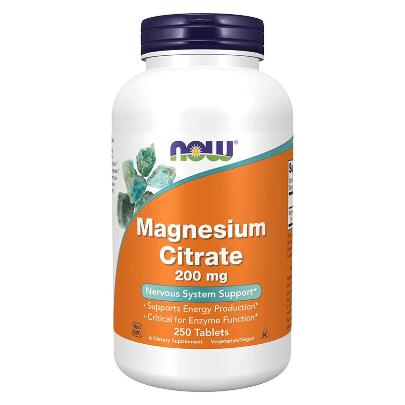 NOW Foods Magnesium Citrate 200 mg 250 Tablets - DailyVita