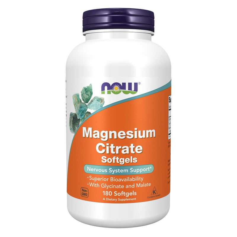 NOW Foods Magnesium Citrate 180 Softgels - DailyVita